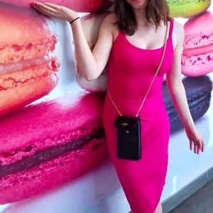 Express Fuchsia Pink Jersey Bodycon Dress